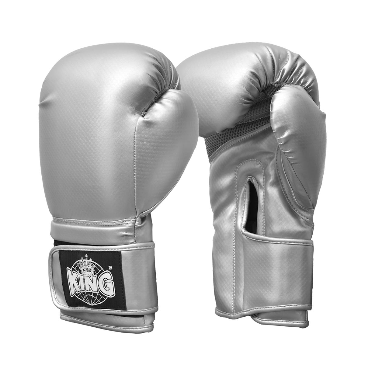 King Carbon Strike 16oz Gloves Silver - Boxing Gloves | Martial